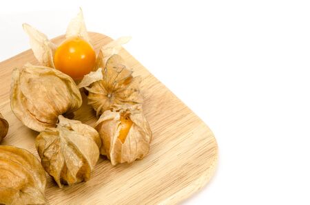 Image of cape gooseberry on white backgroundの写真素材