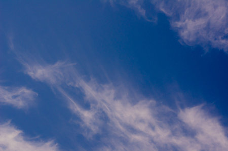 White clouds in blue sky