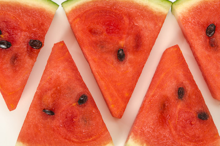 Image of water melon sliced on white backgroundの写真素材