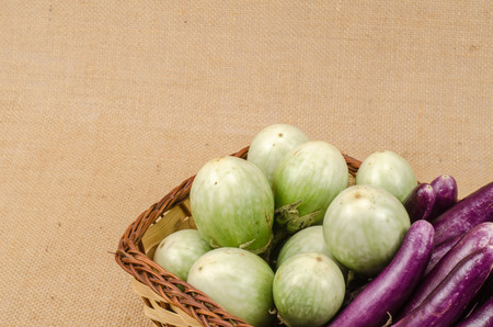 Image of mix vegetable on brown sack backgroundの写真素材