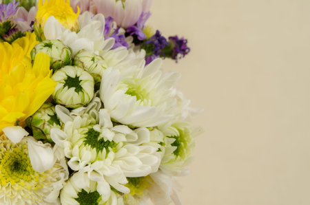 Image of flowers on brown sack  backgroundの写真素材