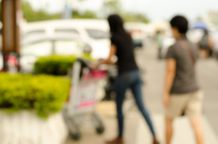Abstract blurred market  for backgroundの写真素材