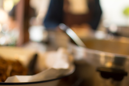 Image of blurred market for backgroundの写真素材