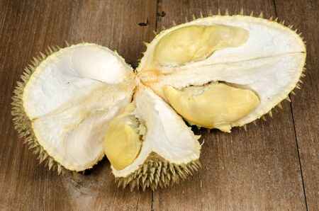 Image of durian on old woodの写真素材