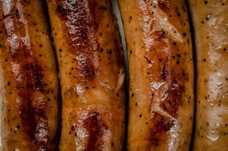 Close up image of Roasted Sausagesの写真素材