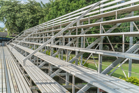 White metal grandstand