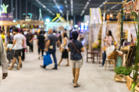 Blurred shopping mall for background