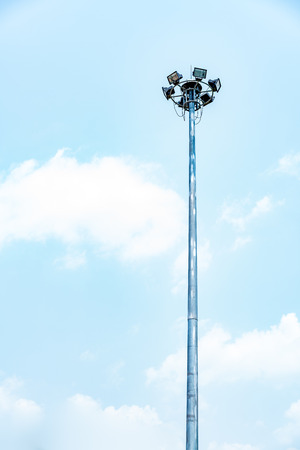 Street lights on blue sky backgroundの写真素材