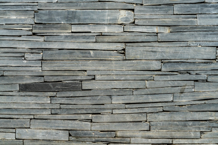Gray stone block wall textureの写真素材