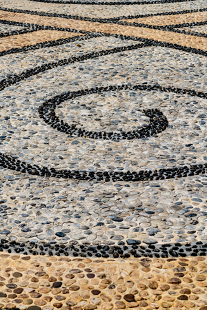 Pattern of Gravel concrete floor textureの写真素材