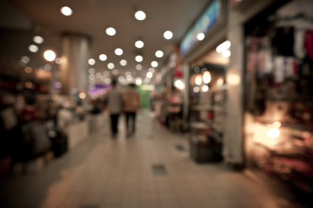 Image of blurred store for backgroundの写真素材