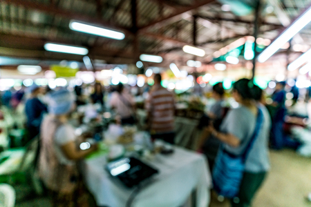 Abstract blur image of food market for background useの写真素材