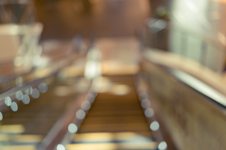 Blurred Image of Escalator in shopping mall store for background usageの写真素材