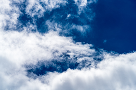 White cloud with blue skyの写真素材