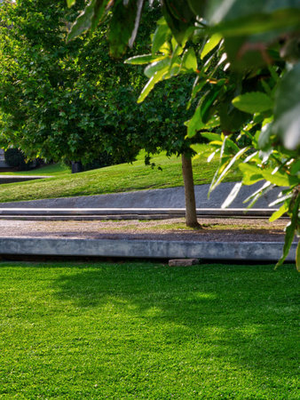 Sunny day at park of Freedom in Athens, Greeceの写真素材