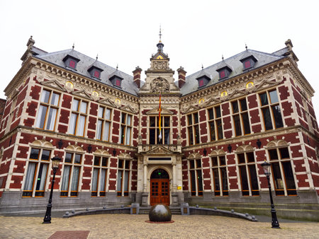 University at Dom Square in Utrecht in the Netherlandsの写真素材