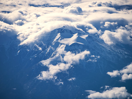 Aerial view from the plane.の写真素材