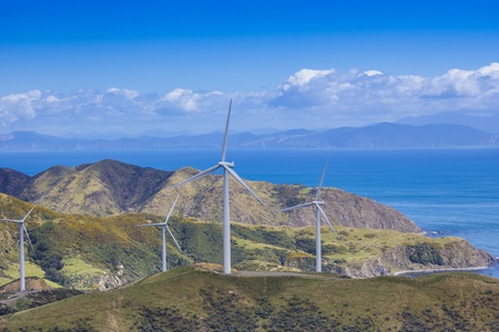 Wind Farm turbine power generation の写真素材