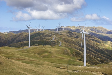Wind Farm turbine power generation の写真素材