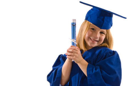 Young Graduate holding diplomaの写真素材