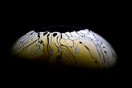 Macro soap bubble made with dish soapの写真素材