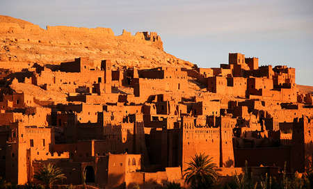 ancient city of ait benhaddou, moroccoの写真素材