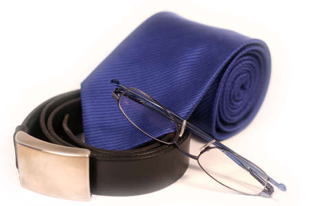 Tie, Belt and Glassesの写真素材