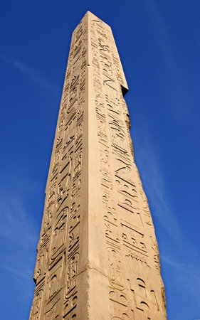 Obelisk at Karnak Templeの写真素材