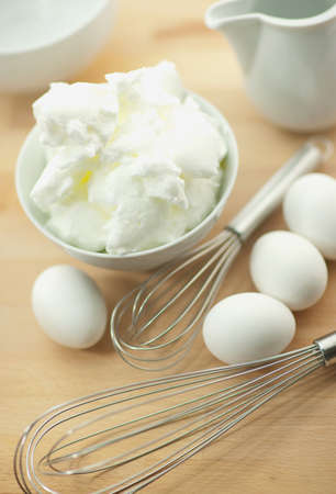 Beaten egg whitesの写真素材