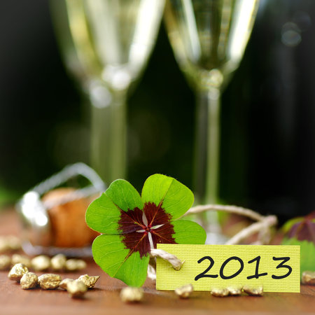 Lucky clover and label