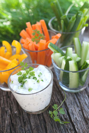 Raw vegetables, fresh curdの写真素材