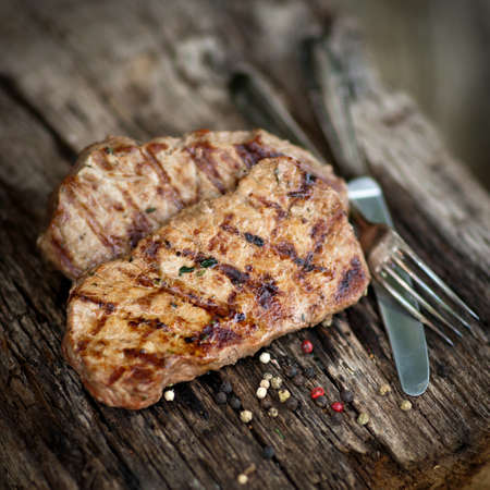 Grilled beef steakの写真素材