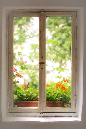 Old windowの写真素材