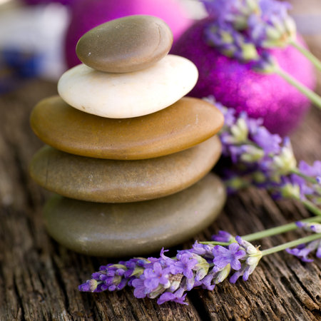 Stone stack, lavender