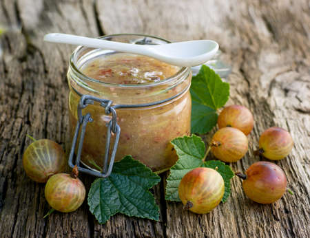 Gooseberry jamの写真素材