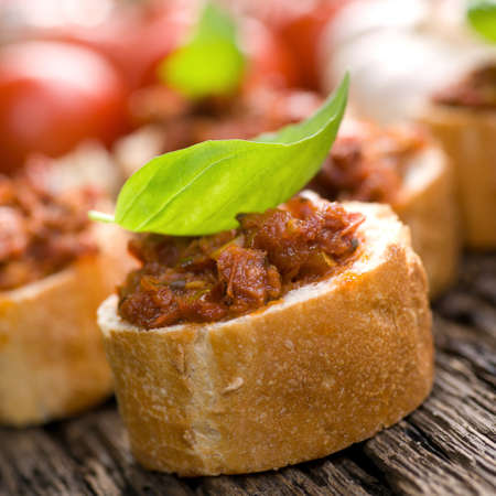 Fresh bruschettaの写真素材