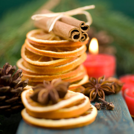 Christmas spicesの写真素材