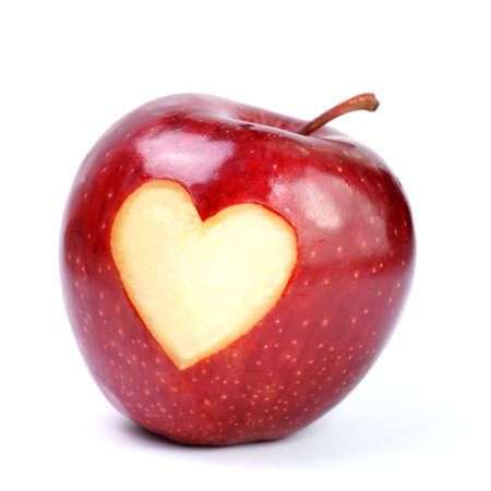 Apple, heartの写真素材