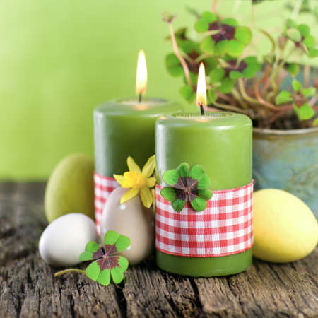 Easter candlesの写真素材