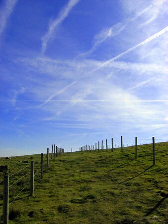 field & skyの写真素材