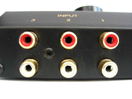 connection ports on a white backgroundの写真素材