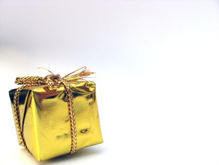 christmas present on a white backgroundの写真素材