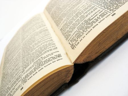 open book on a plain backgroundの写真素材
