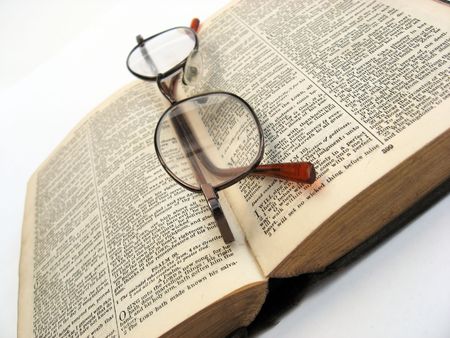 book and glassesの写真素材