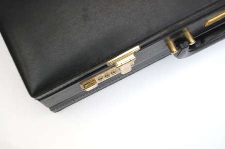 black briefcase on a white backgroundの写真素材