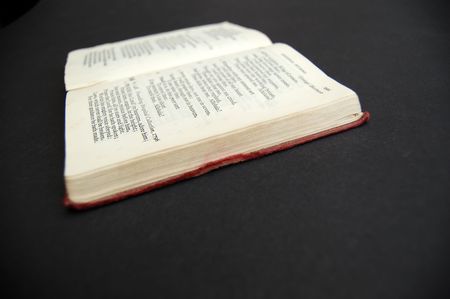 open book on a black backgroundの写真素材