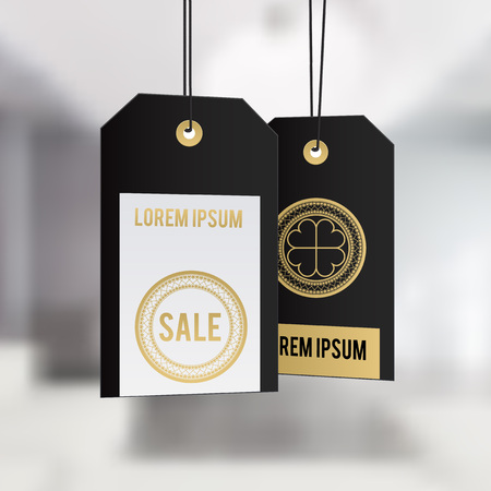 Ready-to-use gift tags. seasonal badge designのイラスト素材