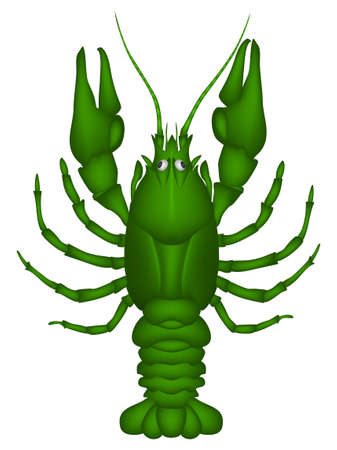 illustration of crayfish on a white backgroundのイラスト素材
