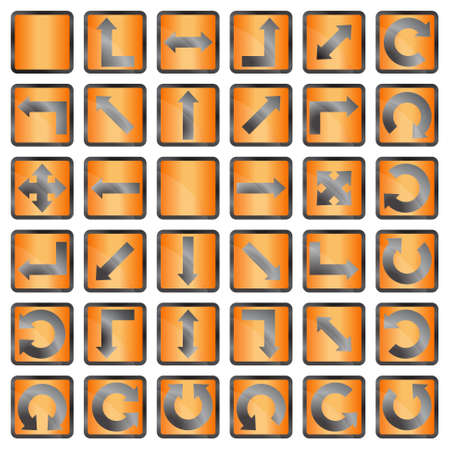 Set of icons with arrows on a white backgroundのイラスト素材