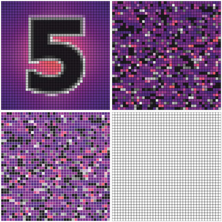 Number five (mixed mosaic with empty cells)のイラスト素材